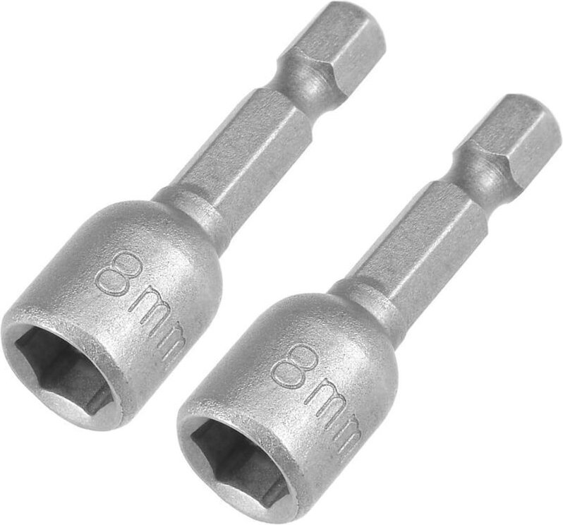 2-teiliger 1/4"-Schnellwechsel-Magnetschraubendreher-Bohrer mit 8-mm-Sechskantschaft, 42 mm Länge, metrisch, sandstrahle...