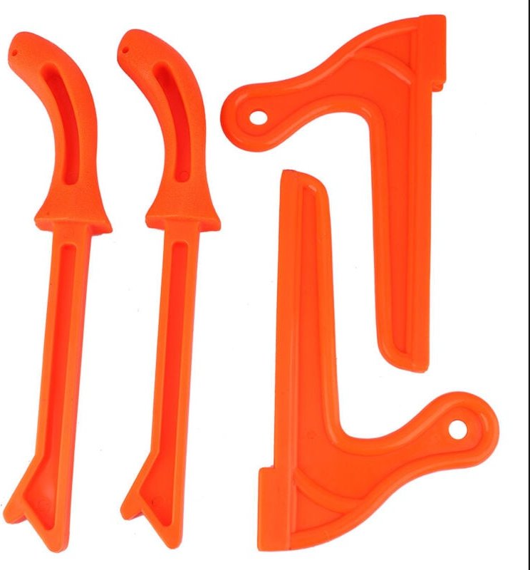 Sicherheits-Schiebestöcke für die Holzbearbeitung - Ergonomische Kunststoff-Schiebestöcke für Handsägen - 4 Stück, orang...