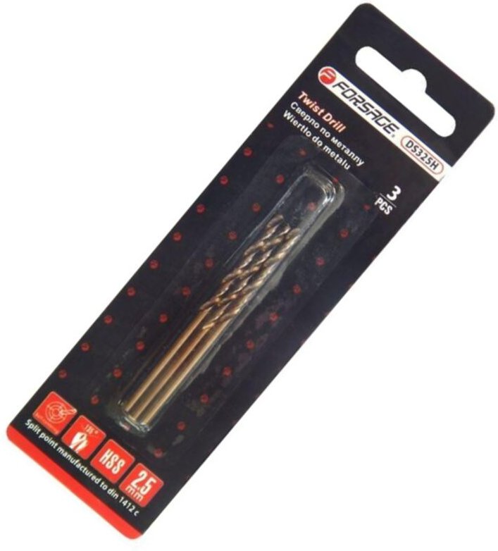 Bohrerset 3-tlg. Metallbohrer 1,5 mm HSS+Co