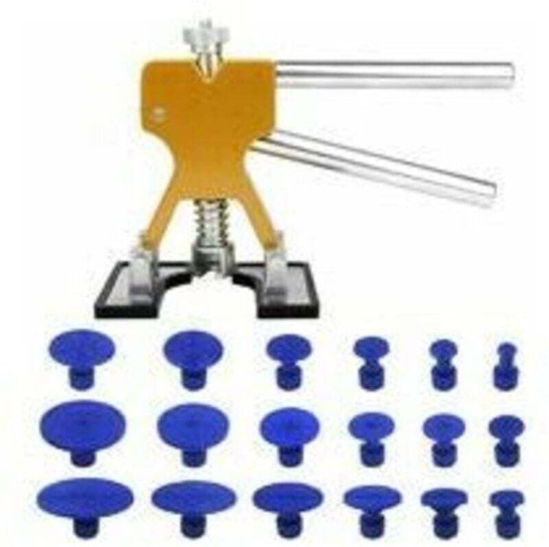 Kit Débosselage Carrosserie Sans Peinture Ventouse avec 18 Pièces Adhésives pour Auto Camion Moto Porte Réfrigérateur Ma...