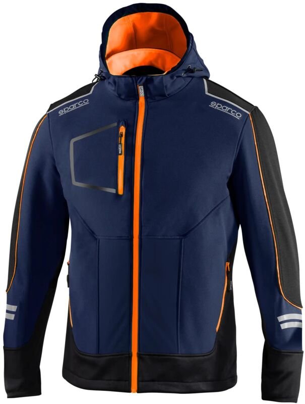 02412BMAF3 Softshell-Arbeitsjacke York Blau/Orange l - Sparco