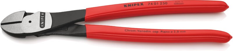 74 01 250 Kraft-Seitenschneider schwarz atramentiert 250 mm - Knipex