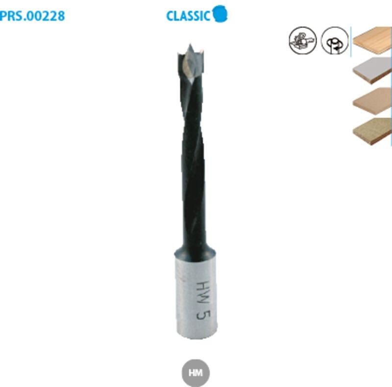 Hartmetall-Fräser für Mafell Classic ø 12 mm, Länge 58 mm, nutzbar 38 mm