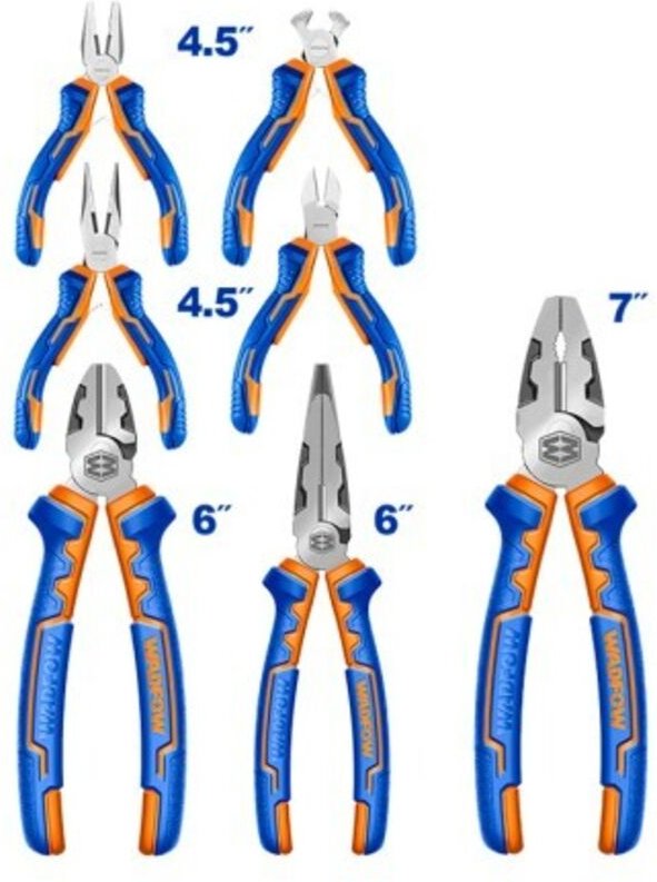 WADFOW 7-teiliges Zangenset mit hochwertigen Komfortgriffen