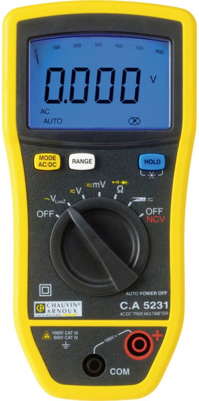 Chauvin Arnoux C.A 5231 Hand-Multimeter digital CAT III 1000 V, CAT IV 600 V Anzeige (Counts): 600