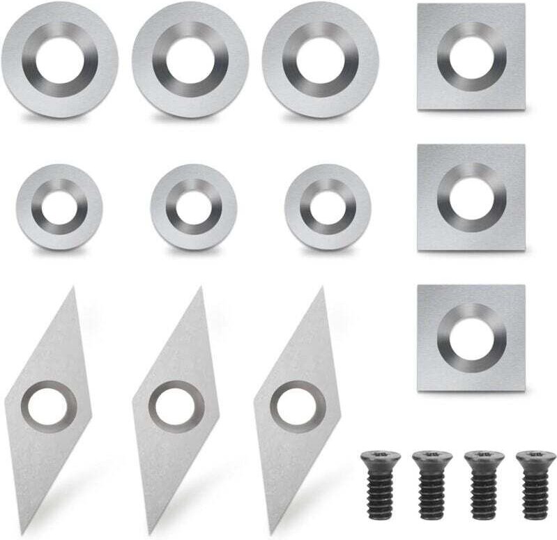 12 Stück Hartmetall-Drechseleinsätze, Schneideinsätze, Hartmetall-Drechselröhren