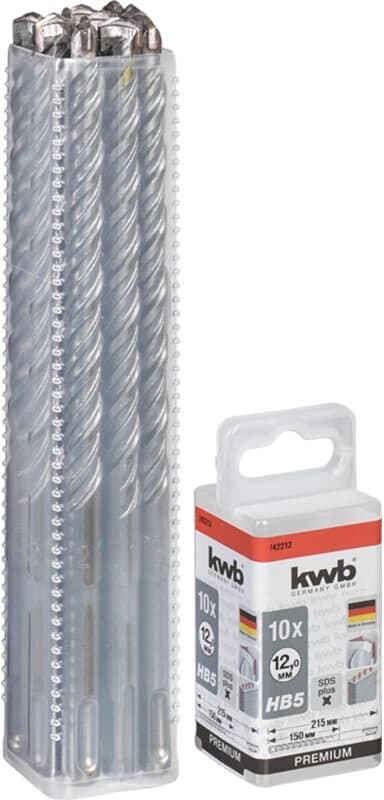 KWB - HB5 sds Plus Hammerbohrer, 215/150 mm, ø 12 mm, 10 Stück