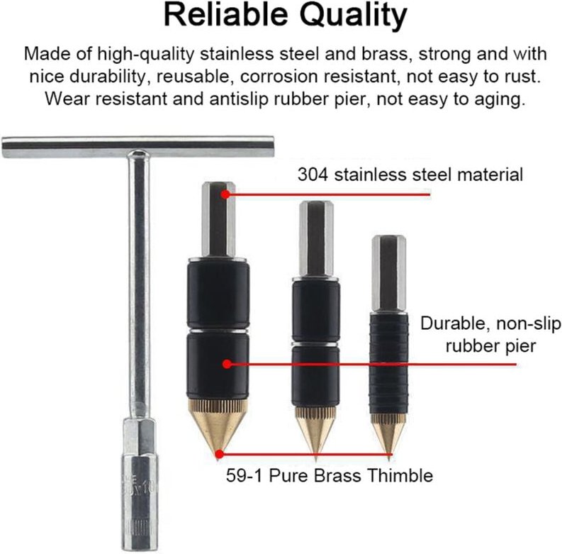 PPR-Edelstahl-Heißschmelz-Stopfen für Wasserrohre – Sanitärwerkzeugset für Küchen- und Badreparaturen – Stopfen für Rohr...