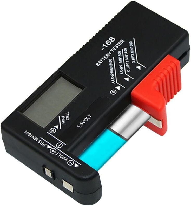 BT-168D Digitaler Universal-Batterietester für AA/AAA/C/D/9V/1,5V – Batterietester ohne Batterie