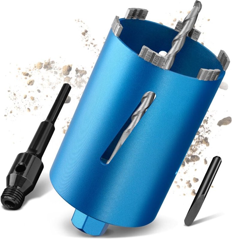 M22 Turbo Kernbohrer Ø102mm L200mm mit 100mm SDS Plus Adapter Trocken / Nass Bohrkrone Diamantbohrkrone Kernbohrkrone Do...