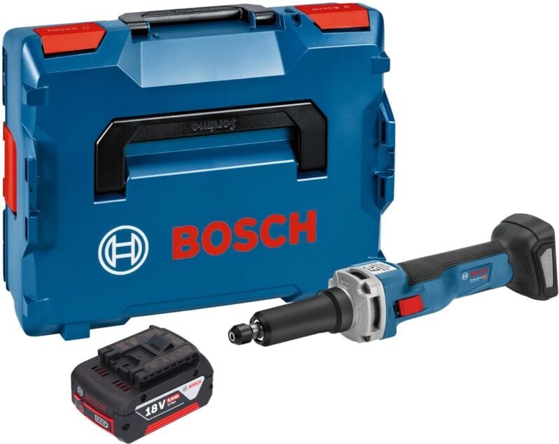Bosch ggs 18V-23 lc Professional Akku Geradschleifer 18 v Brushless + 1x Akku 5,0 Ah + L-Boxx - ohne Ladegerät