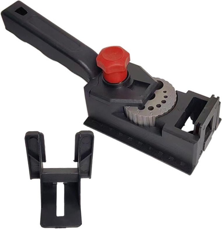 CCYKXA 3–12 mm Bohrschablone, verstellbare Bohrschablone für gerade Holzdübellöcher, Positionierwerkzeug für Heimwerkera...