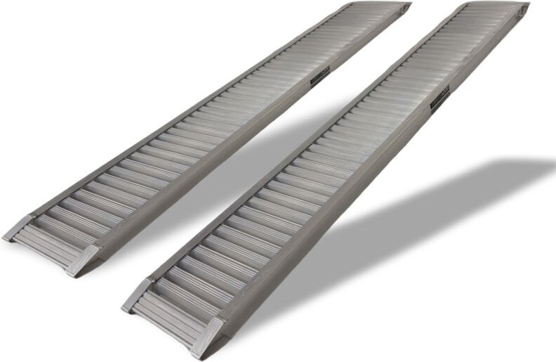 Baumarktplus - trutzholm 2 x Schwerlastrampe 200 cm Traglast 2000kg Alu grau Verlade Rampe Verladerampen