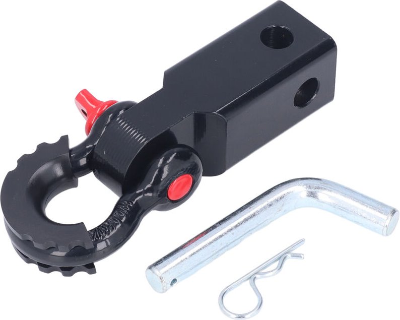 Eosnow 2in Universal Shackle Hitch Receiver Stahlfahrzeug Wiederherstellung Schleppzubehör für Car Trucks Jeepsblack