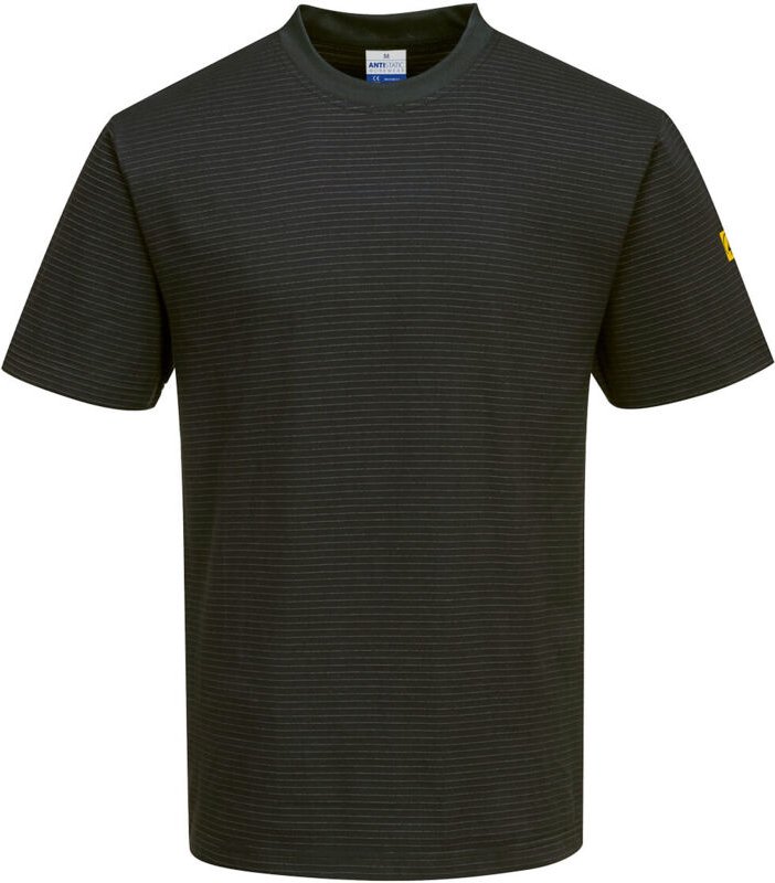 Antistatisches Esd-T-Shirt - Größe XXXL - Schwarz - Portwest