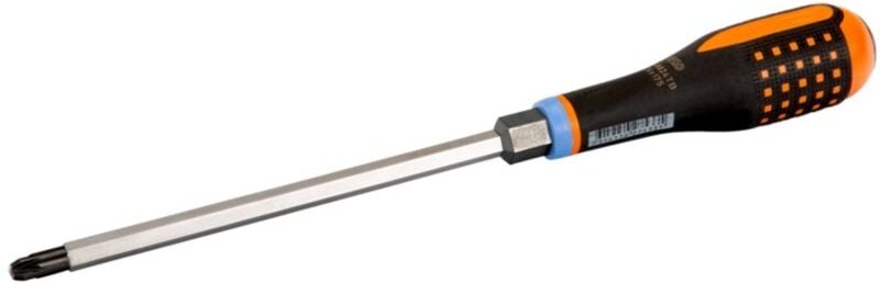 Bahco ERGO-Schraubendreher mit durchgehender Klinge und schlagfestem Griff für Pozidriv-Schrauben PZ4 x 175 mm