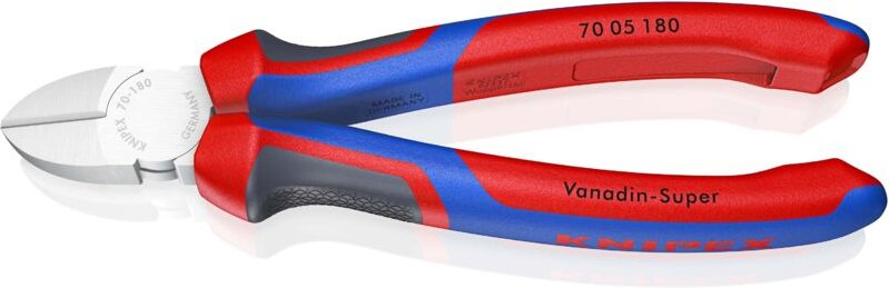 Knipex - 70 05 180 Seitenschneider mk Hülle verchromt 180 mm
