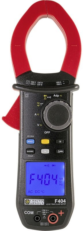 F404 Stromzange digital Spritzwassergeschützt (IP54) cat iii 1500 v, cat iv 1000 v a - Chauvin Arnoux