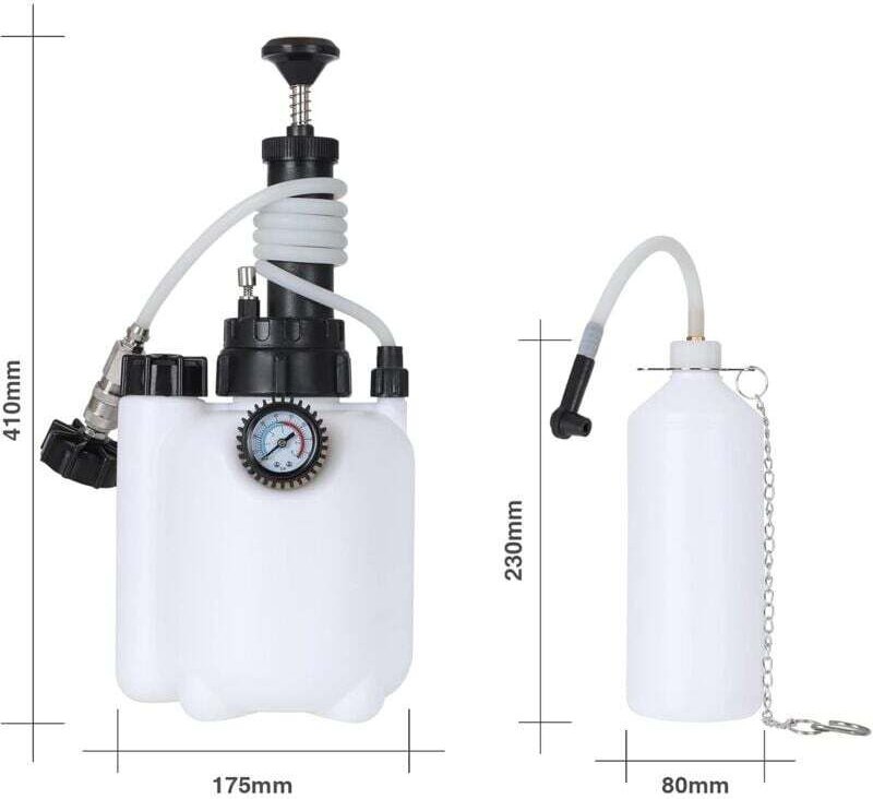 3-Liter-Bremsflüssigkeitsentlüfter für Pkw, Bremsenentlüfteradapter, universelles E20-Bremsenentlüfterset, Bedienungsanl...