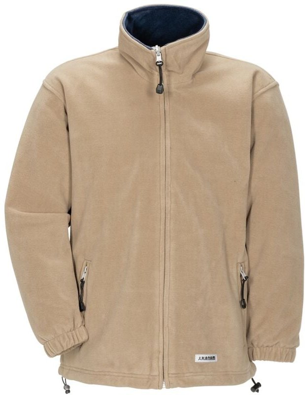 Planam Fleecejacke Outdoor Stream Gr. XL camel/marine