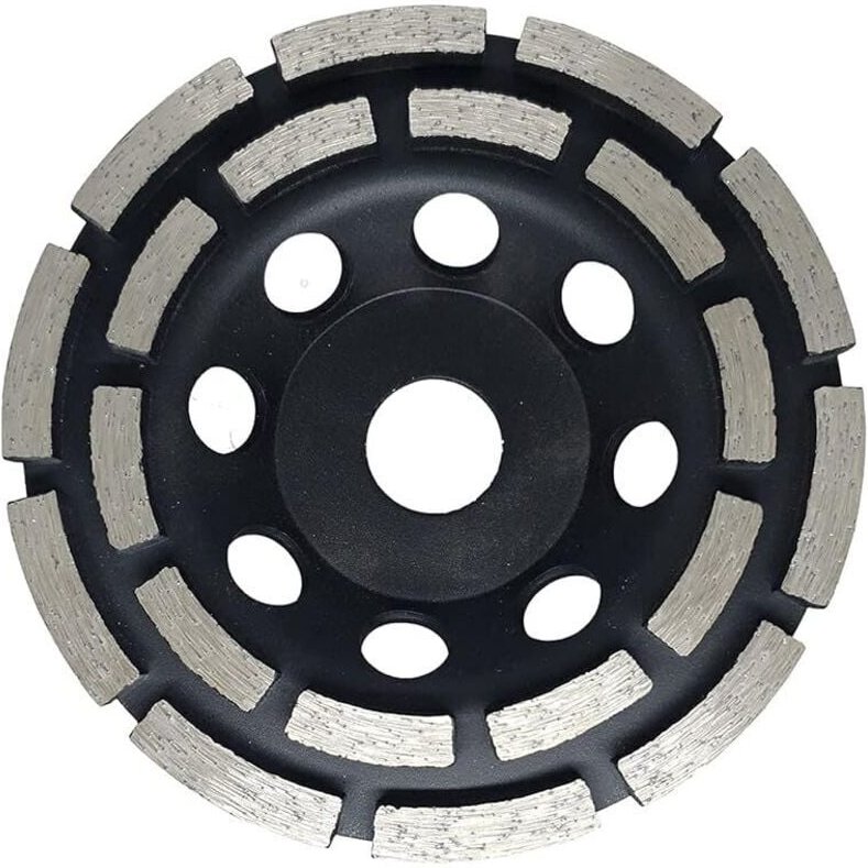 Diamant-Schleif- und Schmirgelscheibe, 125 mm x 22,23 mm, zweireihiges Diamant-Schleifrad, zum Schleifen von Estrich, Be...