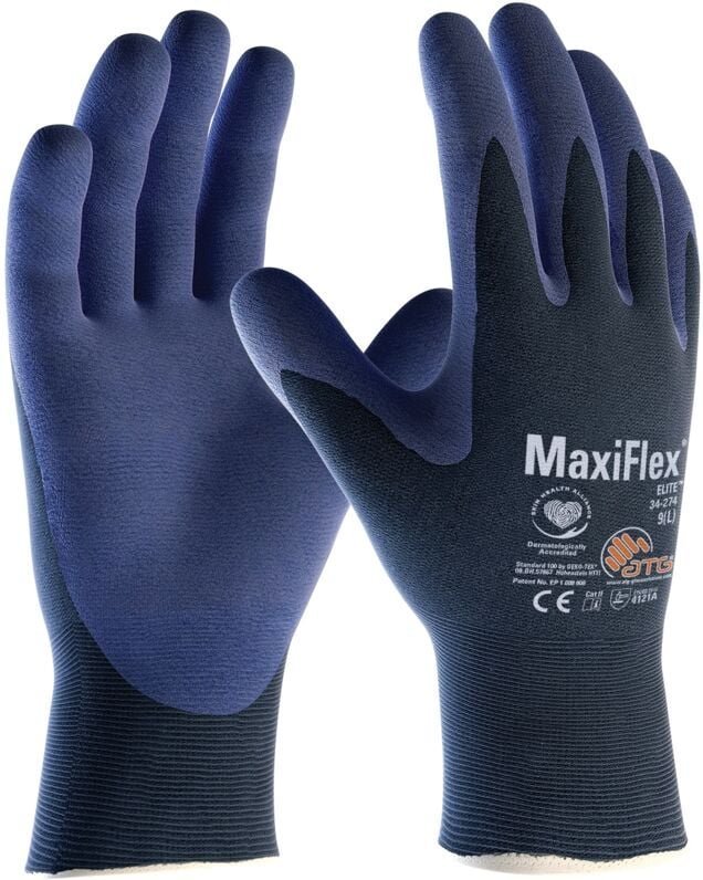 MaxiFlex® Elite™ Nylon-Strickhandschuhe (34-274), Blau/Blau