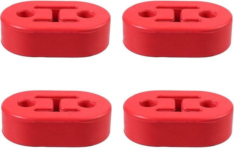 4-teilige universelle Gummihalterungen für die Autoauspuffhalterung, strapazierfähig, stoßdämpfend, 2 Löcher, 12 mm Ausp...