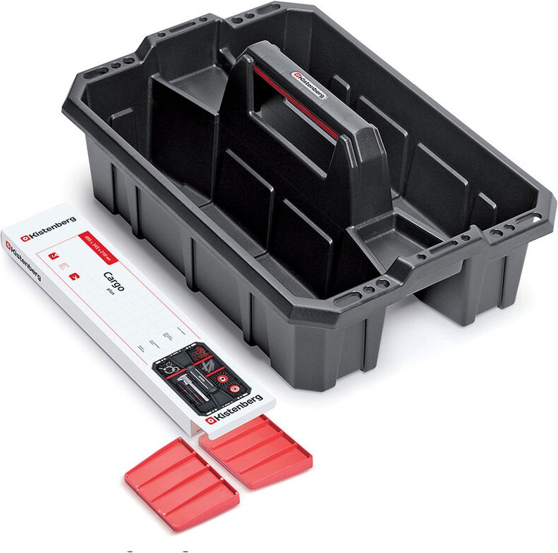 Kistenberg Werkzeugtrage Werkzeugbox Träger Koffer Tragekasten leer Cargo Plus, Version: KCA50S, 495 x 345 x 210