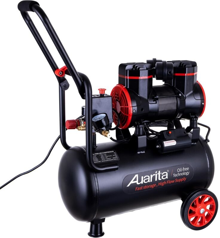 Auarita Ölfreier Kompressor 1450w 24l Zwei-Zylinder-Leise Kompressor