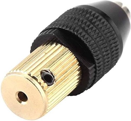 Crediri Bohrfutter, selbstspannendes elektrisches Miniatur-Bohrfutter mit rutschfestem Texturdesign, 0,3–3,4 mm (3,17 mm...
