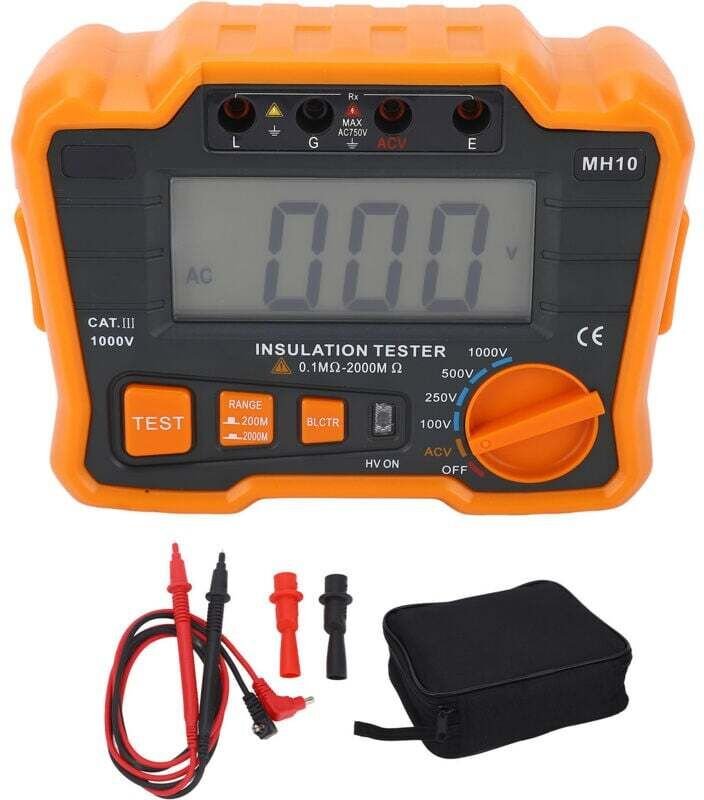 Digitales Isolationsmessgerät (Megohmmeter) mit LCD-Anzeige und 1999 Messpunkten