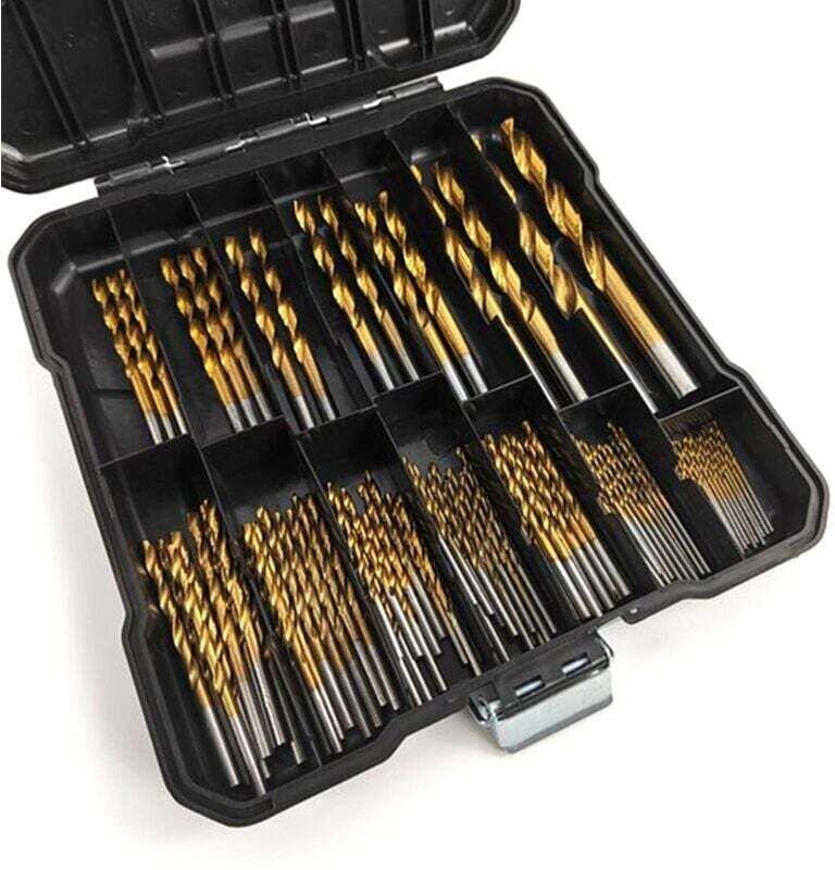 99-teiliges Spiralbohrer-Set – Titanbeschichtetes Metall – Ø 1,5–10 mm – Für Holz und Kunststoff – Professionell