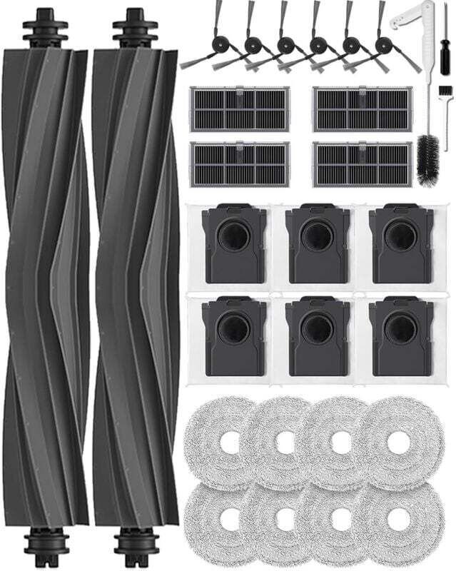 Set mit 29 Zubehörteilen für Dreame X40 Ultra/L40 Ultra/X40 Master/Mova P50 Pro Ultra/P10 Pro Ultra Saugroboter, 2 Walze...