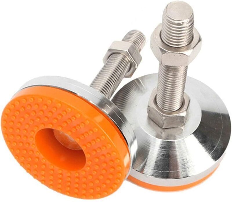 2 Stück M10-Gewindefüße für schwere Möbel, verstellbare Stahlfüße für Schränke und Tische, Schraubfußstütze, Maschinenfu...