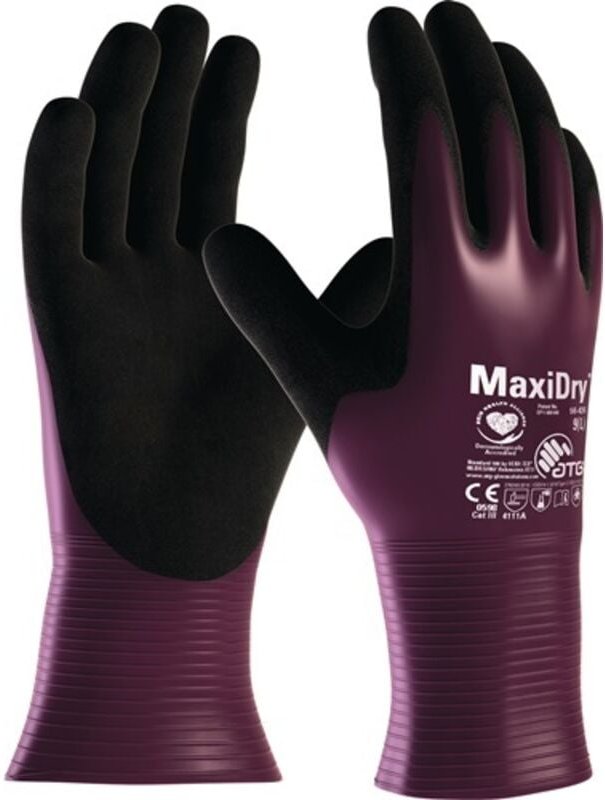 ATG - Chemikalienhandschuhe MaxiDry® 56-426 Größe 8 lila/schwarz ( 4702000166 )