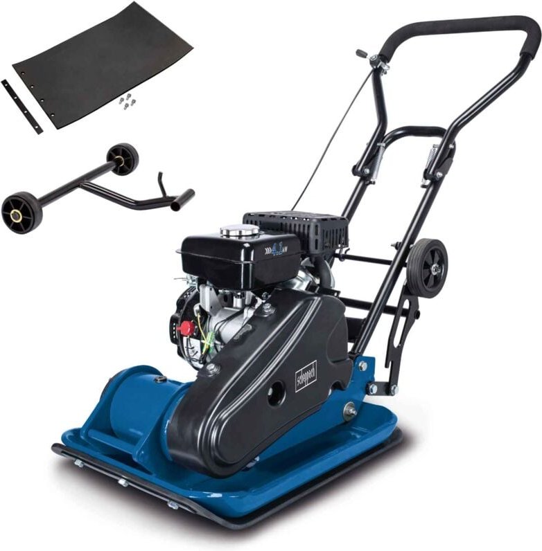 Rüttelplatte hp 2300 s 4-Takt 5,6 ps Benzin inkl. Gummimatte - Scheppach