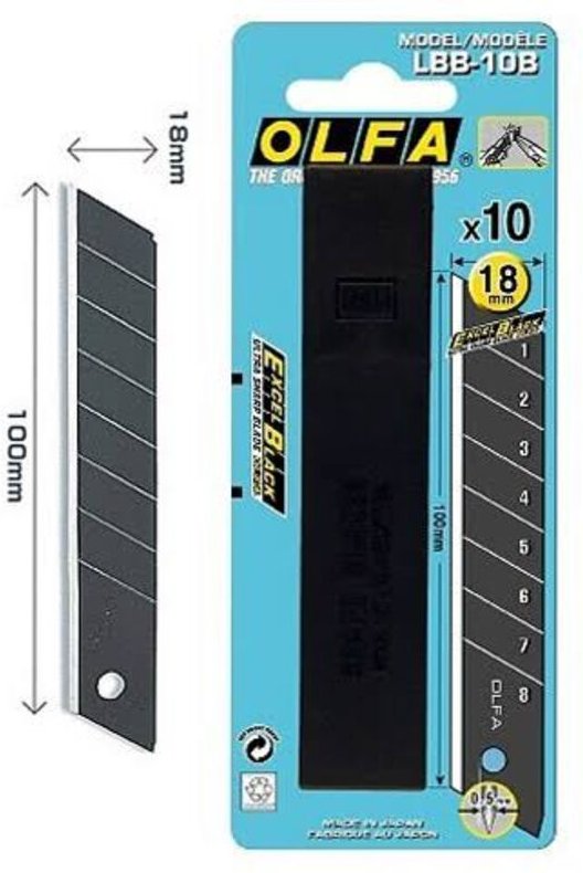 Schneidklingen Olfa Schwarz Lbb 10b 18mm - Romus