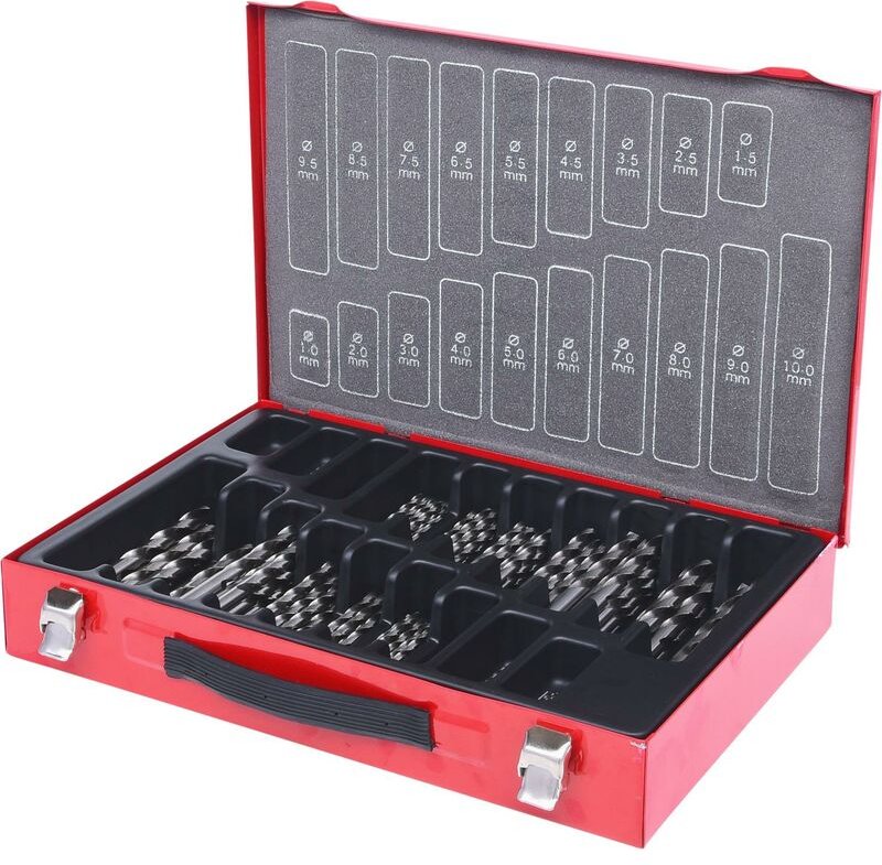 HSS-G Spiralbohrer-Satz, 170-tlg, 1-10mm