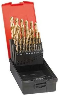 Spiralbohrer-Set DIN338 hss geschliffen TiN Typ N1-13mm Format