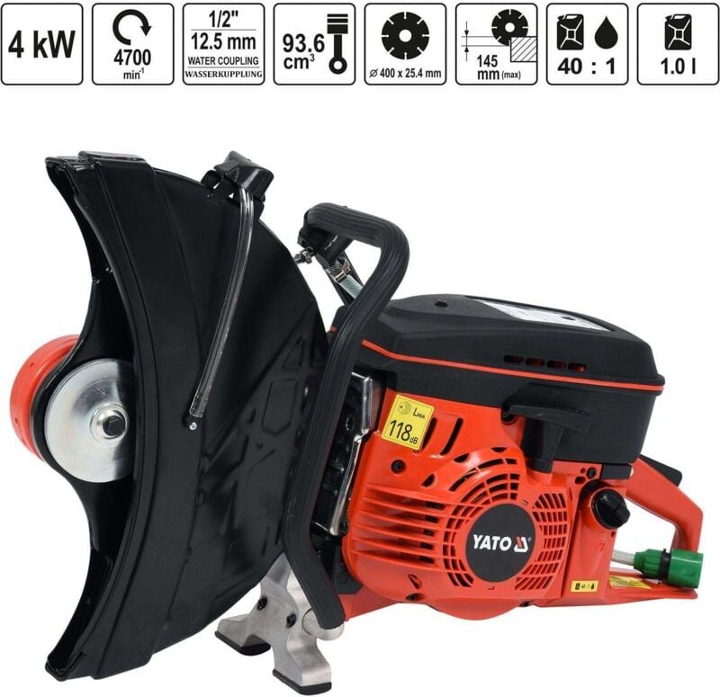 Yato YT-84820 Kettensäge 4000 W 2500 RPM Schwarz, Rot