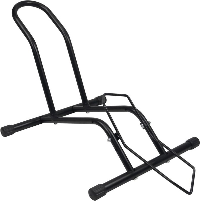 Professioneller Fahrradständer, freistehender Bodenständer für Mountainbikes, Rennräder und Mountainbikes, schwarz