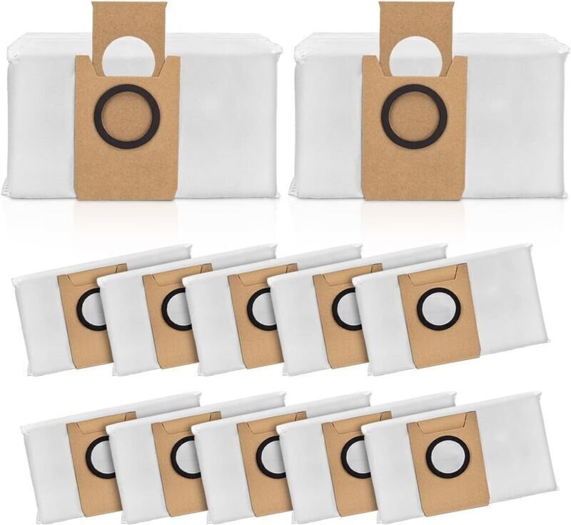 12 Ersatzbeutel für den ECOVACS DEEBOT X1 OMNI Saugroboter, Ersatz-Staubsaugerbeutel für Ecovacs Deebot X1 und die Omni ...