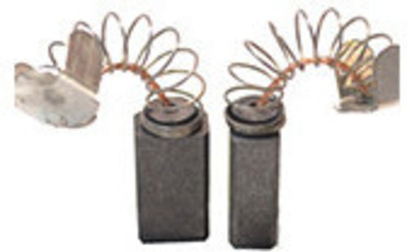 2 austauschbare Kohlen für Ryobi. Abmessungen: 6,4 x 9,52 x 16,5 mm.