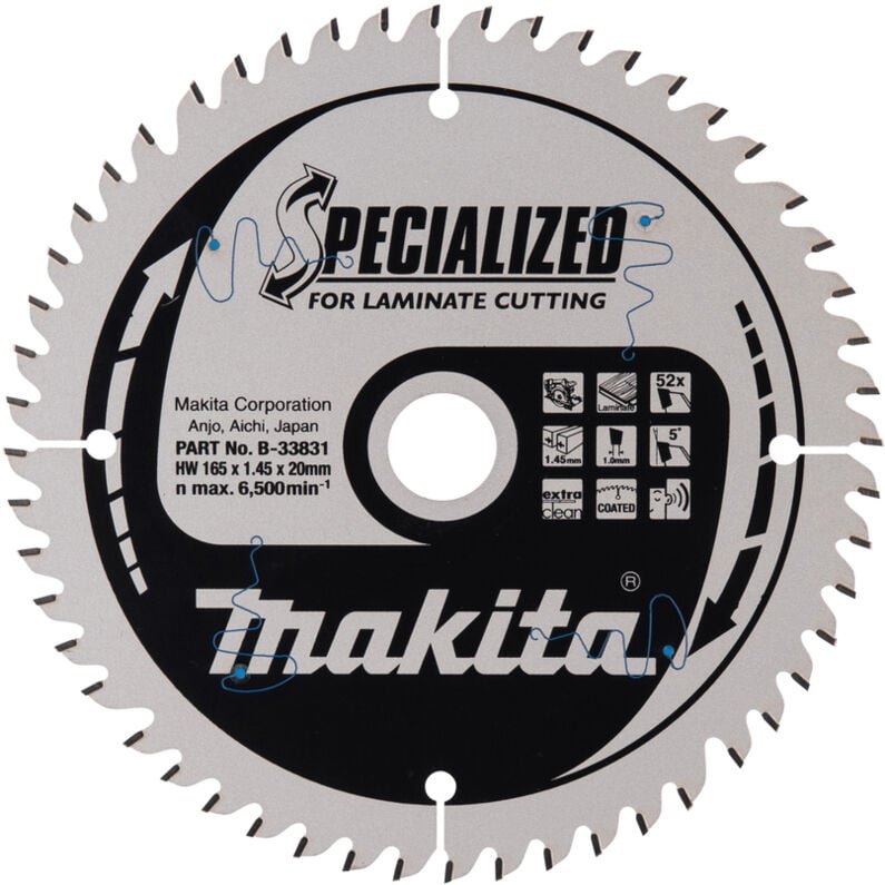 Specialized Sägeblatt 165x20x52Z - Makita