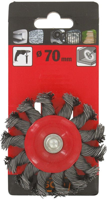 Rundbürste mit spiralförmigen Stahlborsten 70 12000
