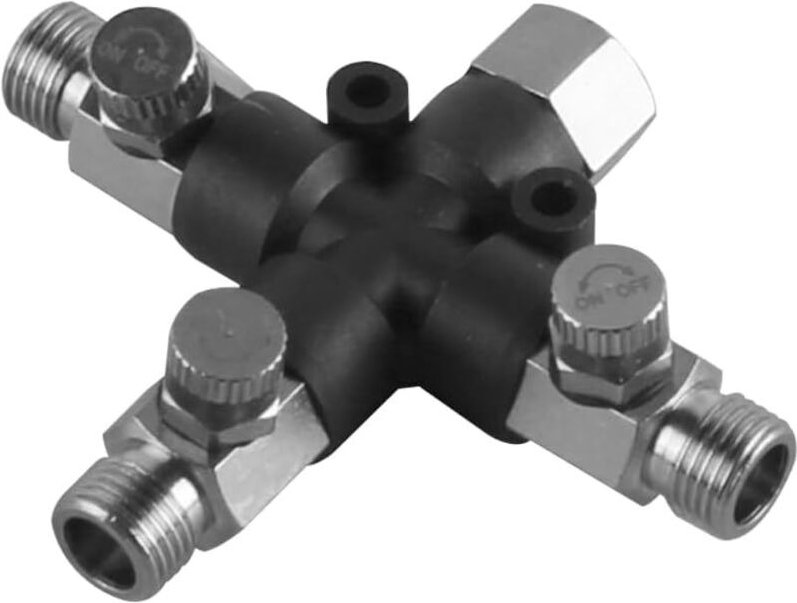 3-Wege-Airbrush-Schlauch-Bypass-Anschluss für Airbrush-Systeme 1/8" 3-Wege-Airbrush-Schlauchverteileradapter für Anschlu...