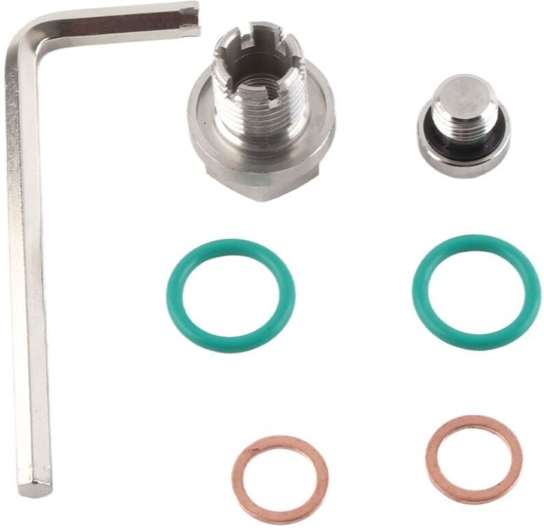 FOREHILL Edelstahl-Ölablassschraube (Übergröße), selbstschneidendes Ölwannengewinde-Reparaturset mit Sechskantschlüssel,...