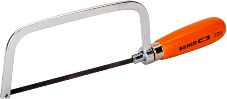 Bahco - Mini Bügelsäge Stahlrahmen Holzgriff Ges.-Länge 270mm Drehgriff Junior 228