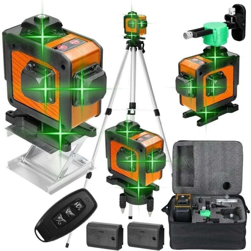 4D-16-Linien-Laser-Nivelliergerät, 3°-Nivelliergerät mit automatischer Nivellierungsfunktion, Hebeplattform, Fernbedienu...