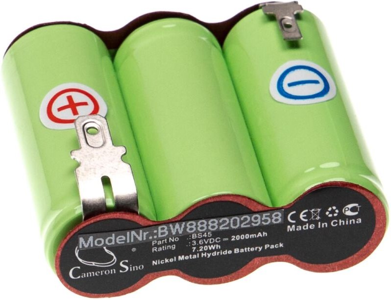 Vhbw - Akku Ersatz für Wolf Garten 70845 055, BF13806 801527, BS45 für Elektrowerkzeug (2000 mAh, NiMH, 3,6 v)